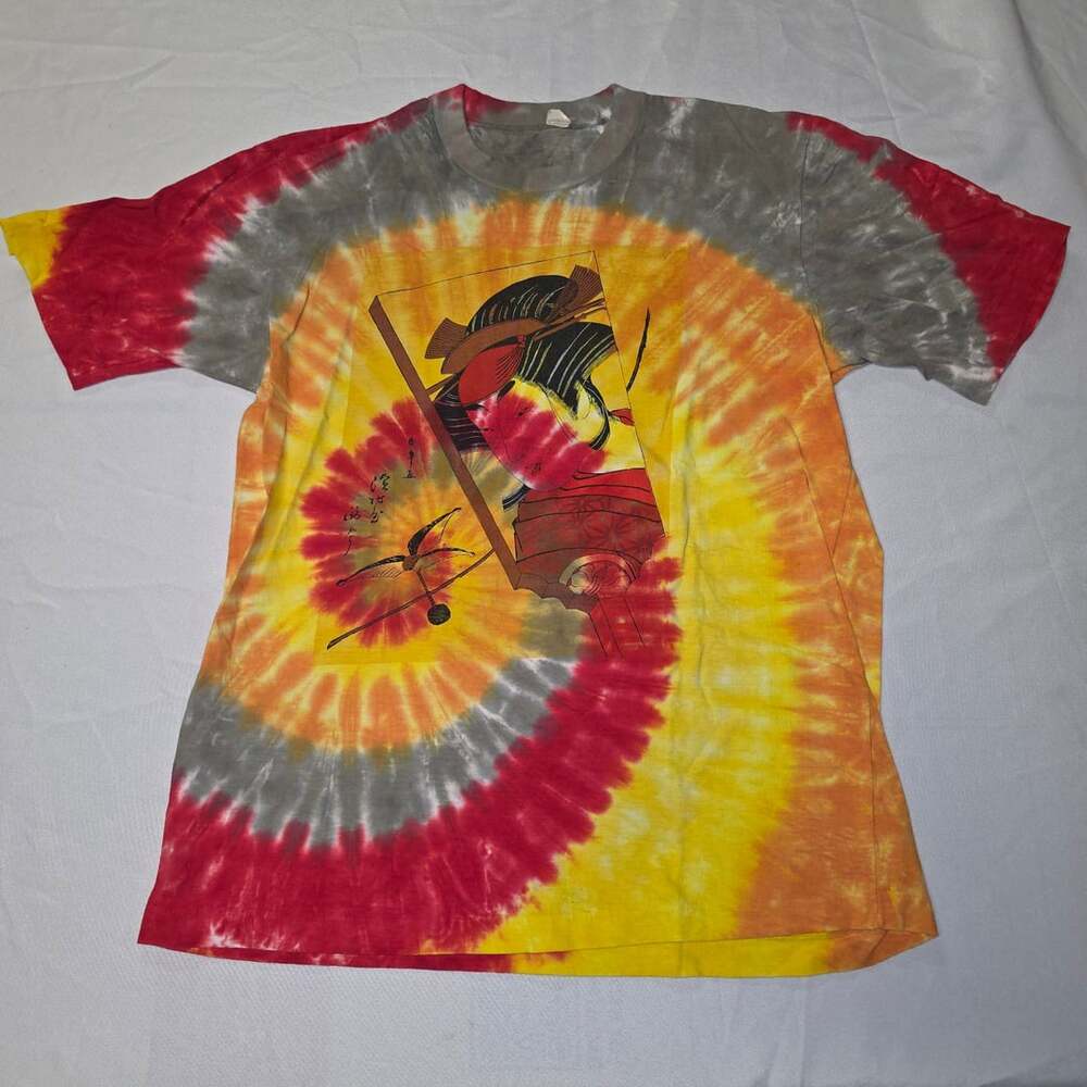 Vintage Geisha Japanese Art Tie Dye T-Shirt